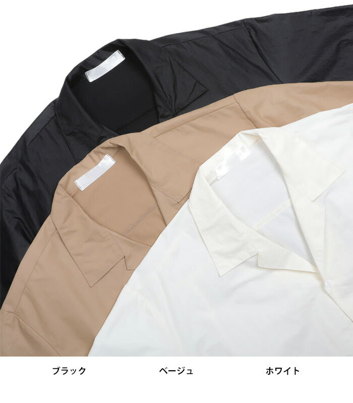ASCLO(エジュクロ)ASCLO Coating Open Collar Shirt (3color)