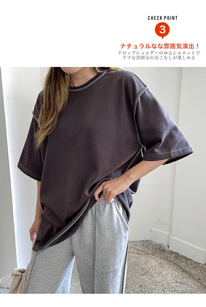 【メール便】半袖ステッチTシャツ