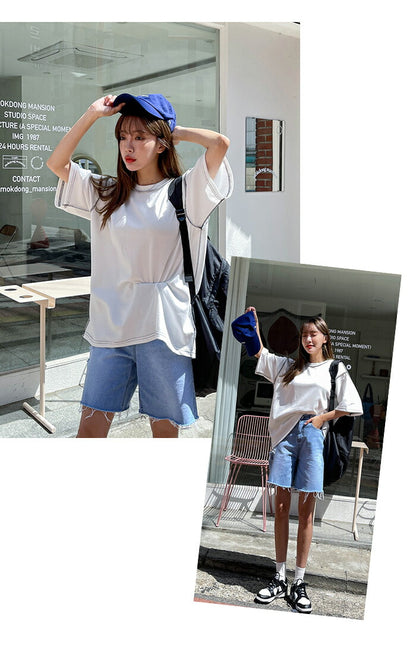 【メール便】半袖ステッチTシャツ