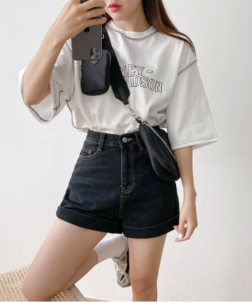 ★SONYUNARA(ソニョナラ)ステッチ半袖Tシャツ