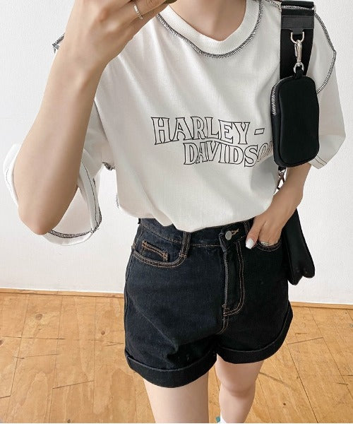 ★SONYUNARA(ソニョナラ)ステッチ半袖Tシャツ