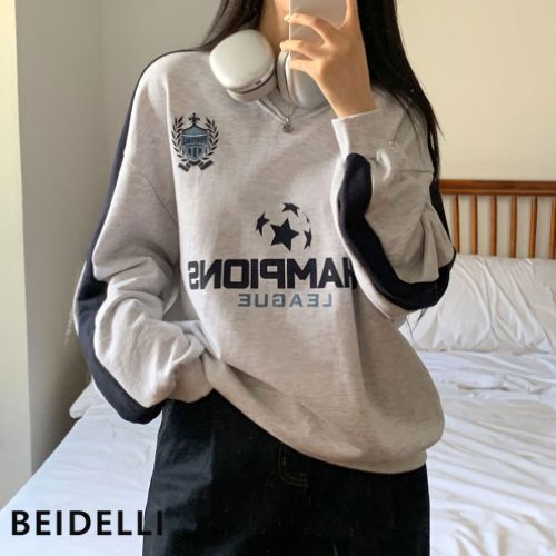 Beidelli(ベイデリ) リーグVネックオーバーフィットスウェット