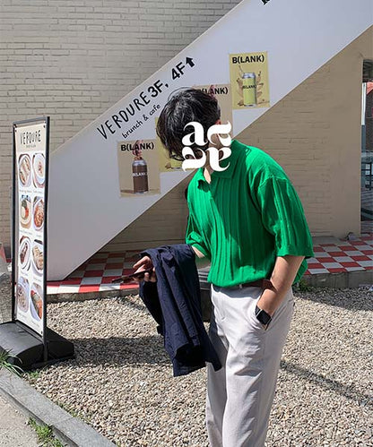 ASCLO(エジュクロ)ASCLO Rough Vertical Collar Knit