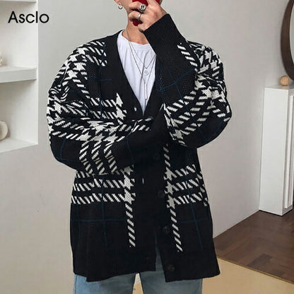 ASCLO(エジュクロ)ヘビーウエイトオーバーサイズチェックカーディガン