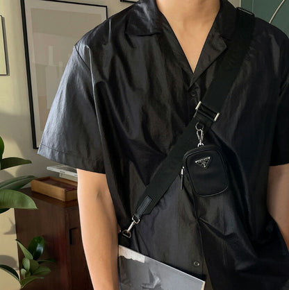 ASCLO(エジュクロ)ASCLO Coating Open Collar Shirt (3color)