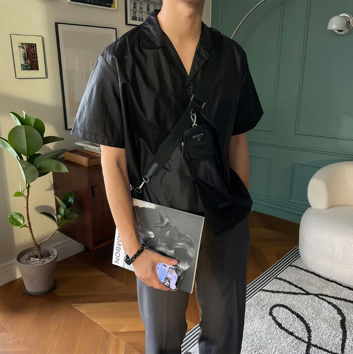 ASCLO(エジュクロ)ASCLO Coating Open Collar Shirt (3color)