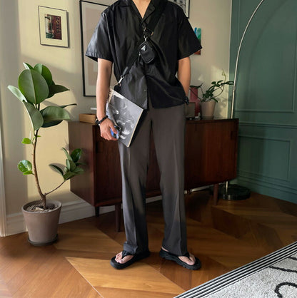 ASCLO(エジュクロ)ASCLO Coating Open Collar Shirt (3color)