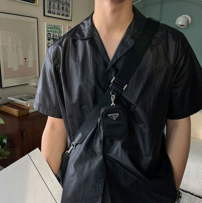 ASCLO(エジュクロ)ASCLO Coating Open Collar Shirt (3color)