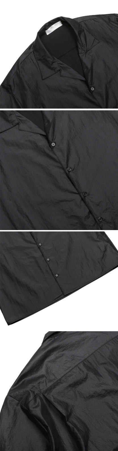 ASCLO(エジュクロ)ASCLO Coating Open Collar Shirt (3color)