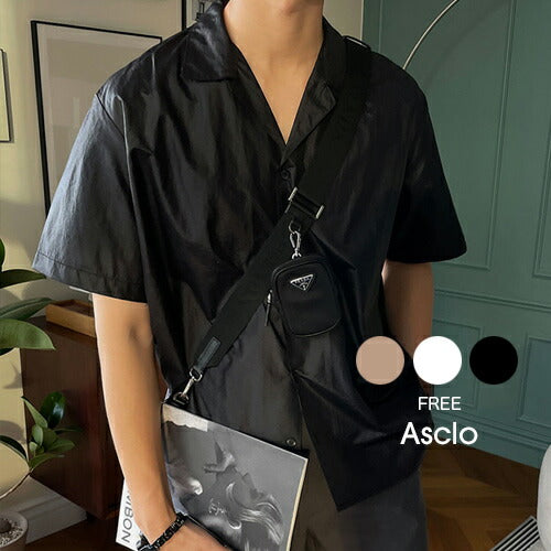 ASCLO(エジュクロ)ASCLO Coating Open Collar Shirt (3color)