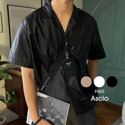 ASCLO(エジュクロ)ASCLO Coating Open Collar Shirt (3color)