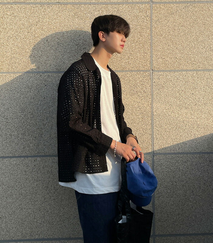 ASCLO(エジュクロ)ASCLO Punching Square Shirt (2color)