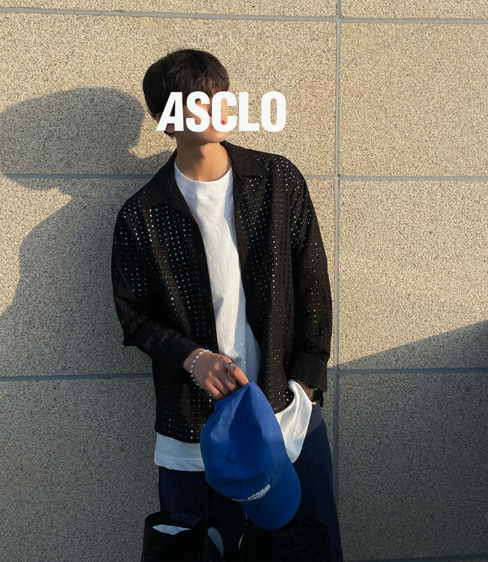 ASCLO(エジュクロ)ASCLO Punching Square Shirt (2color)