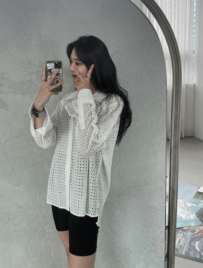 ASCLO(エジュクロ)ASCLO Punching Square Shirt (2color)
