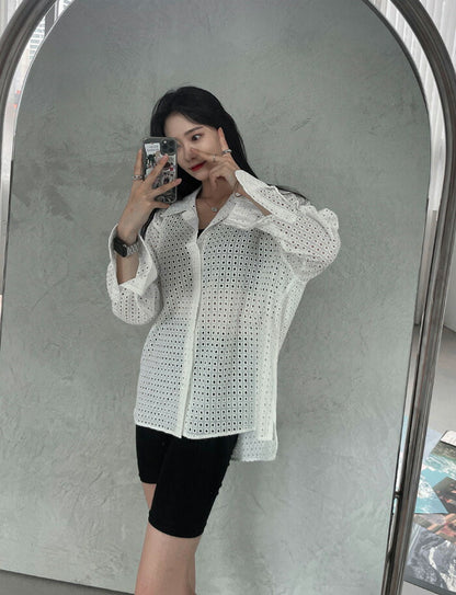 ASCLO(エジュクロ)ASCLO Punching Square Shirt (2color)
