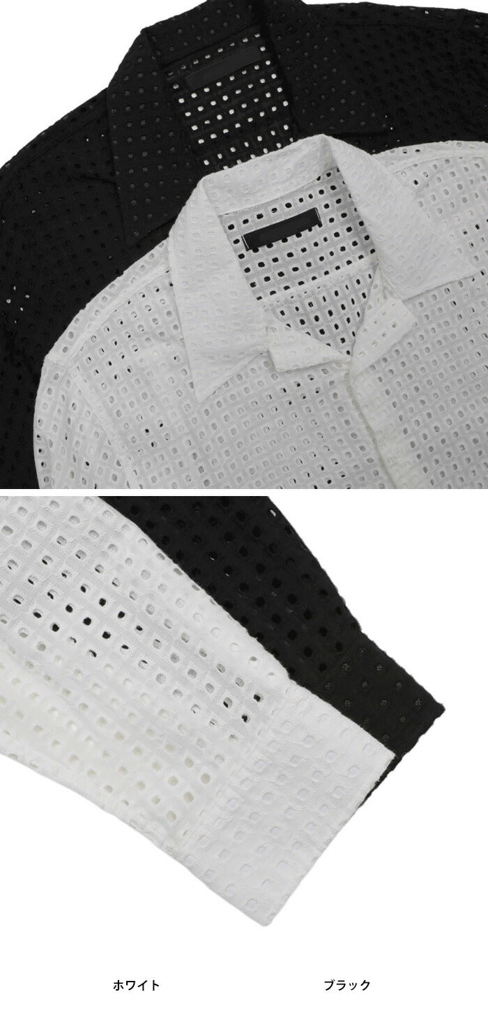 ASCLO(エジュクロ)ASCLO Punching Square Shirt (2color)