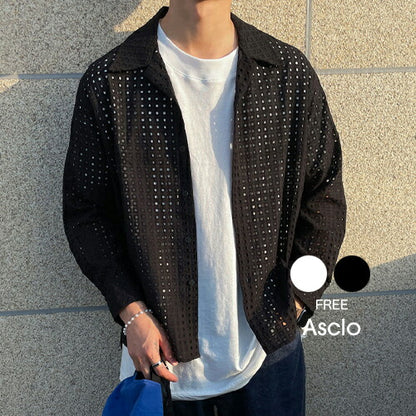ASCLO(エジュクロ)ASCLO Punching Square Shirt (2color)
