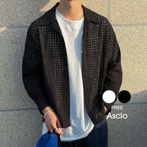 ASCLO(エジュクロ)ASCLO Punching Square Shirt (2color)