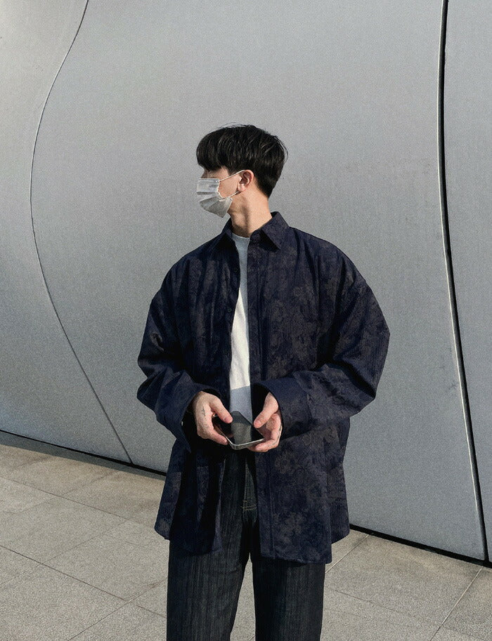 ASCLO(エジュクロ)Corduroy and Paisley Over Shirt
