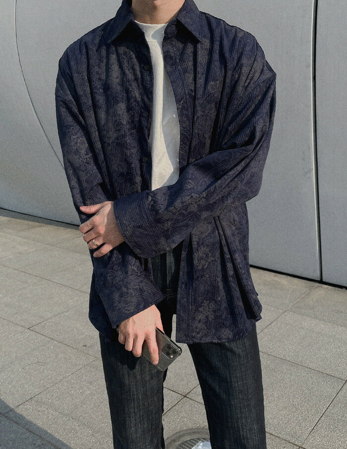 ASCLO(エジュクロ)Corduroy and Paisley Over Shirt