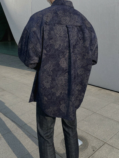 ASCLO(エジュクロ)Corduroy and Paisley Over Shirt