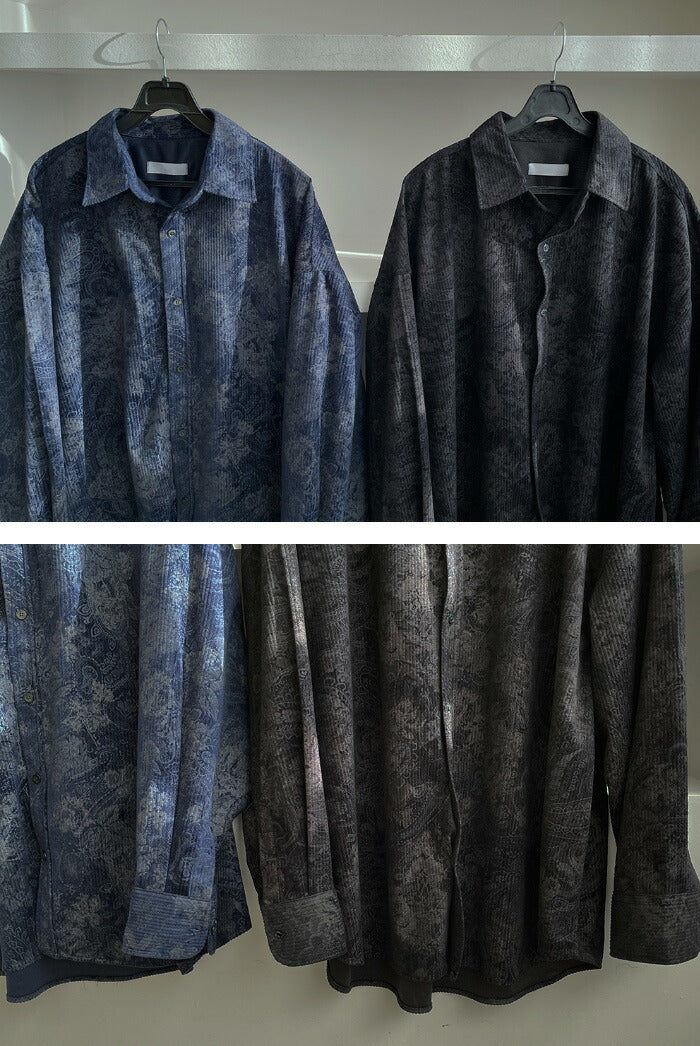 ASCLO(エジュクロ)Corduroy and Paisley Over Shirt