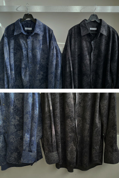 ASCLO(エジュクロ)Corduroy and Paisley Over Shirt