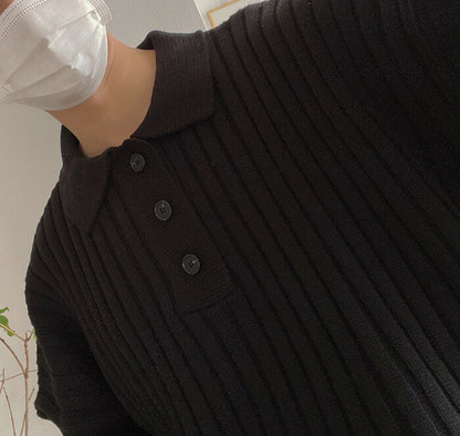 ASCLO(エジュクロ)ASCLO Rib Collar Knit