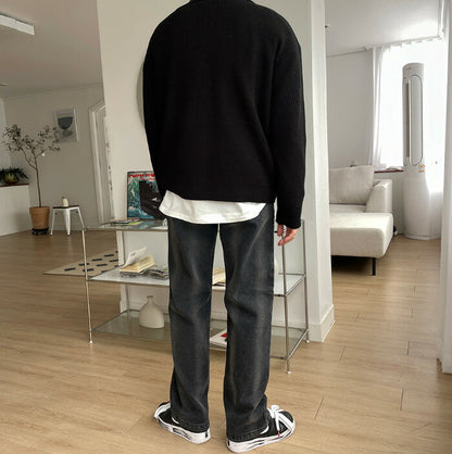 ASCLO(エジュクロ)Hachi Collar Half Zip Up Knit