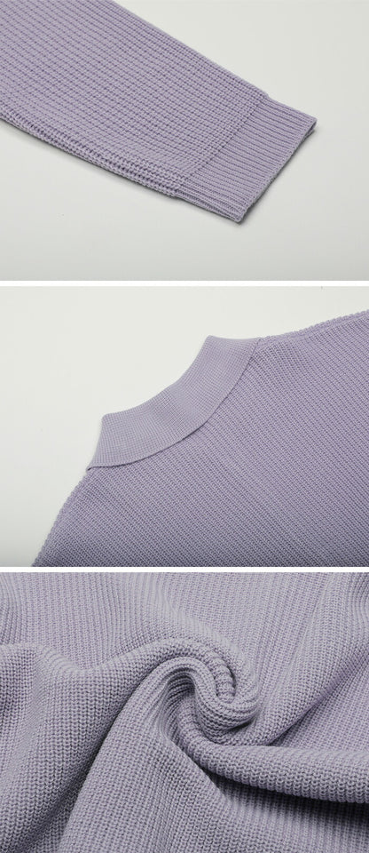 ASCLO(エジュクロ)Hachi Collar Half Zip Up Knit