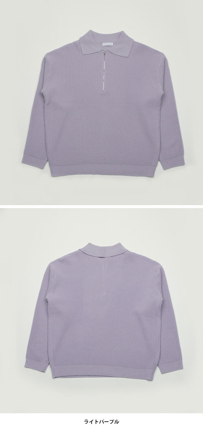 ASCLO(エジュクロ)Hachi Collar Half Zip Up Knit