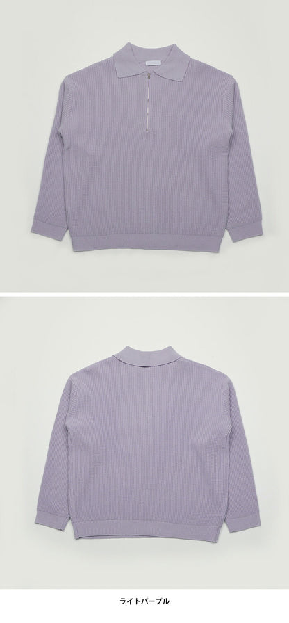 ASCLO(エジュクロ)Hachi Collar Half Zip Up Knit