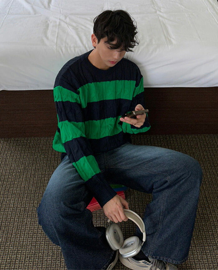 ASCLO(エジュクロ)ASCLO Cable Border Knit