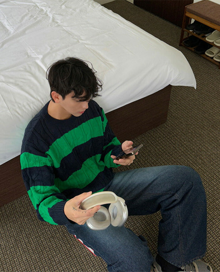 ASCLO(エジュクロ)ASCLO Cable Border Knit