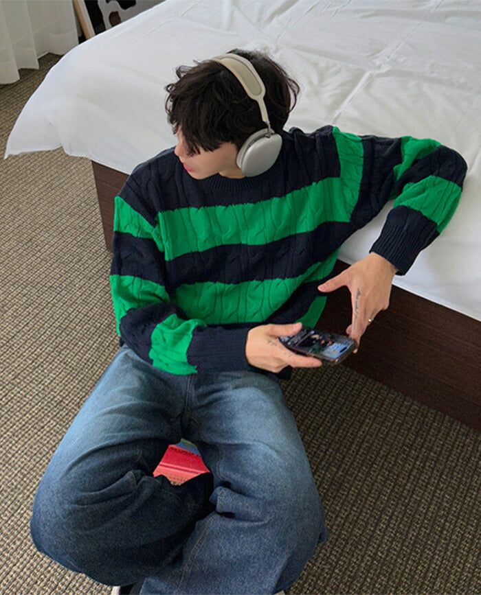 ASCLO(エジュクロ)ASCLO Cable Border Knit