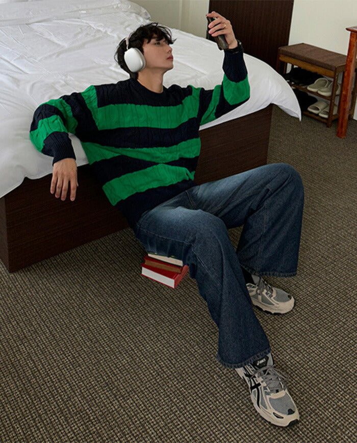 ASCLO(エジュクロ)ASCLO Cable Border Knit