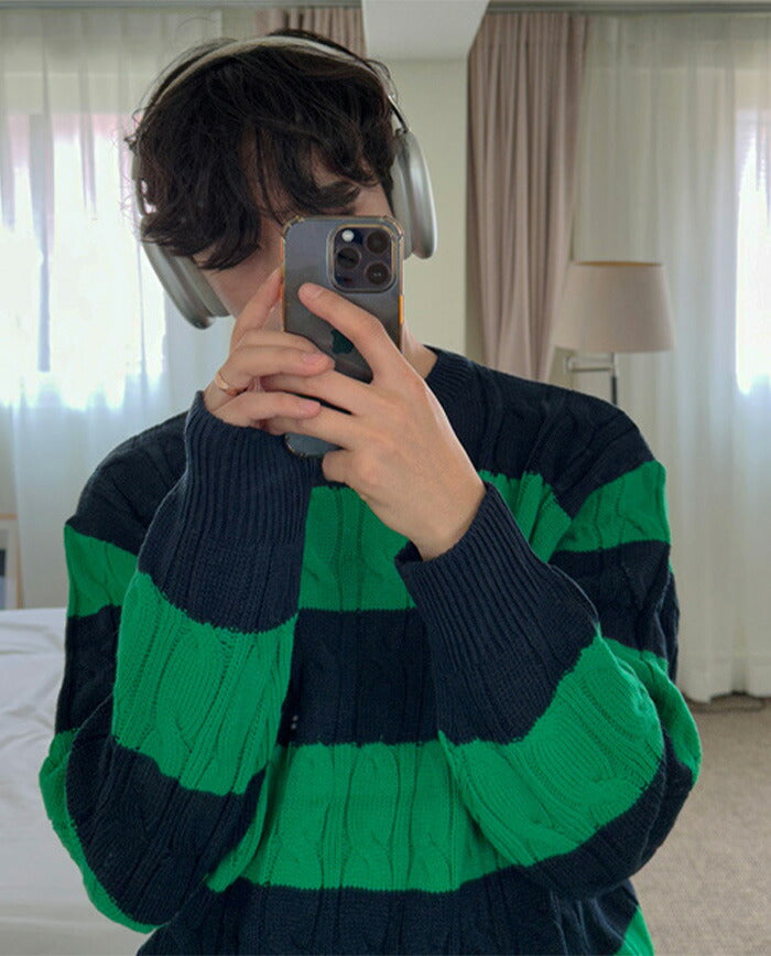 ASCLO(エジュクロ)ASCLO Cable Border Knit