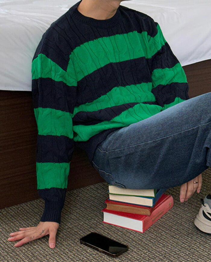 ASCLO(エジュクロ)ASCLO Cable Border Knit
