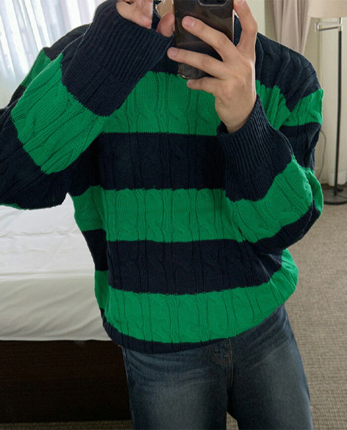 ASCLO(エジュクロ)ASCLO Cable Border Knit