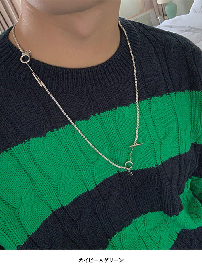 ASCLO(エジュクロ)ASCLO Cable Border Knit