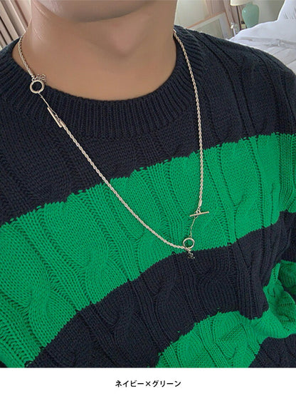 ASCLO(エジュクロ)ASCLO Cable Border Knit