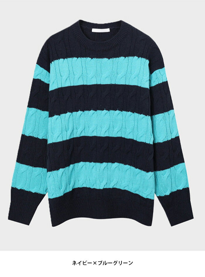 ASCLO(エジュクロ)ASCLO Cable Border Knit