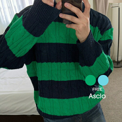 ASCLO(エジュクロ)ASCLO Cable Border Knit