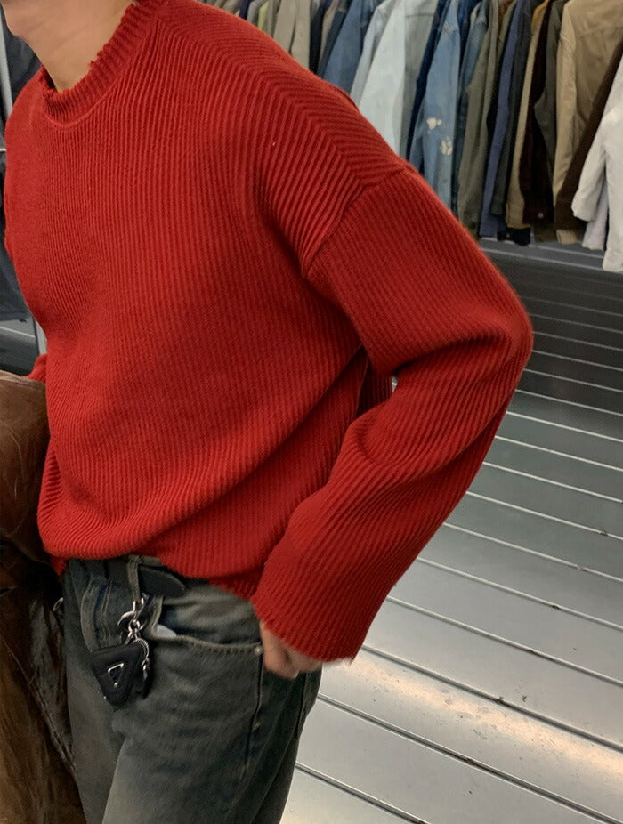 ASCLO(エジュクロ)3 TAP Destroyed Knit T Shirt