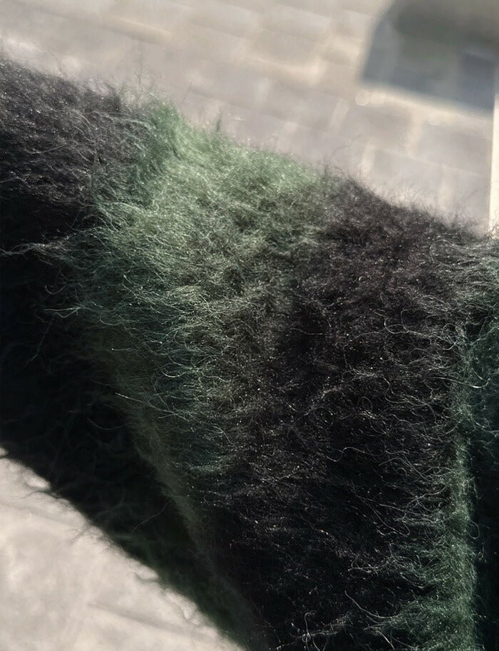 ASCLO(エジュクロ)3 TAP Mohair Border Rugby Knit