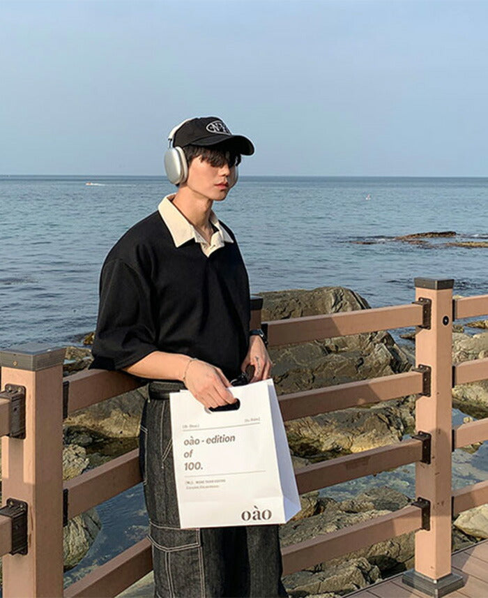 ASCLO(エジュクロ)ASCLO Mix PK Collar T Shirt