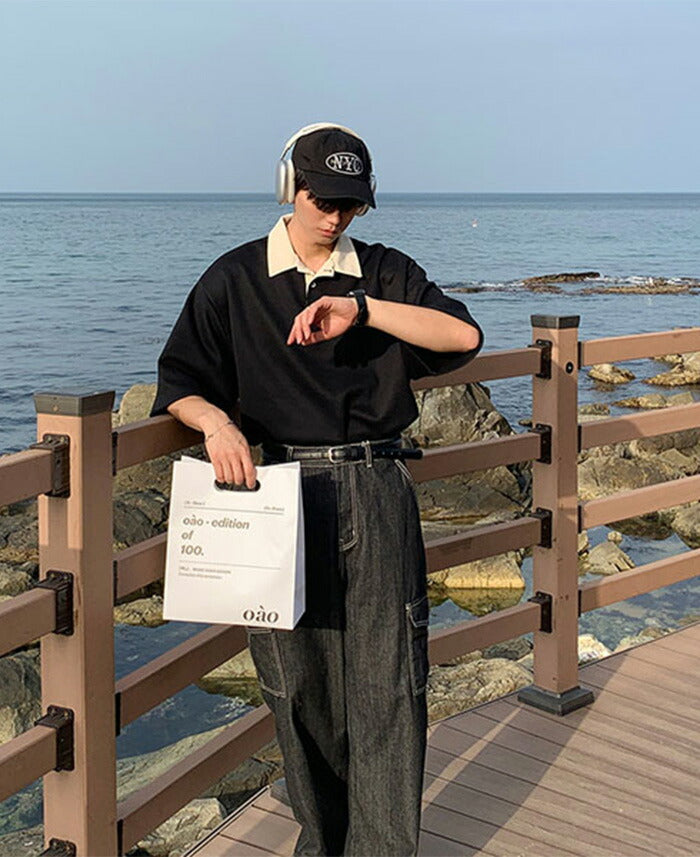 ASCLO(エジュクロ)ASCLO Mix PK Collar T Shirt