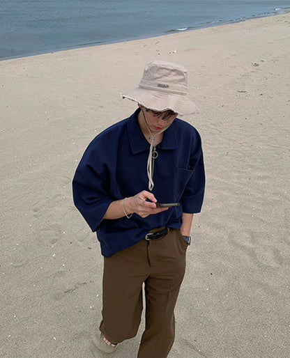 ASCLO(エジュクロ)ASCLO O Ring Zip Collar T Shirt