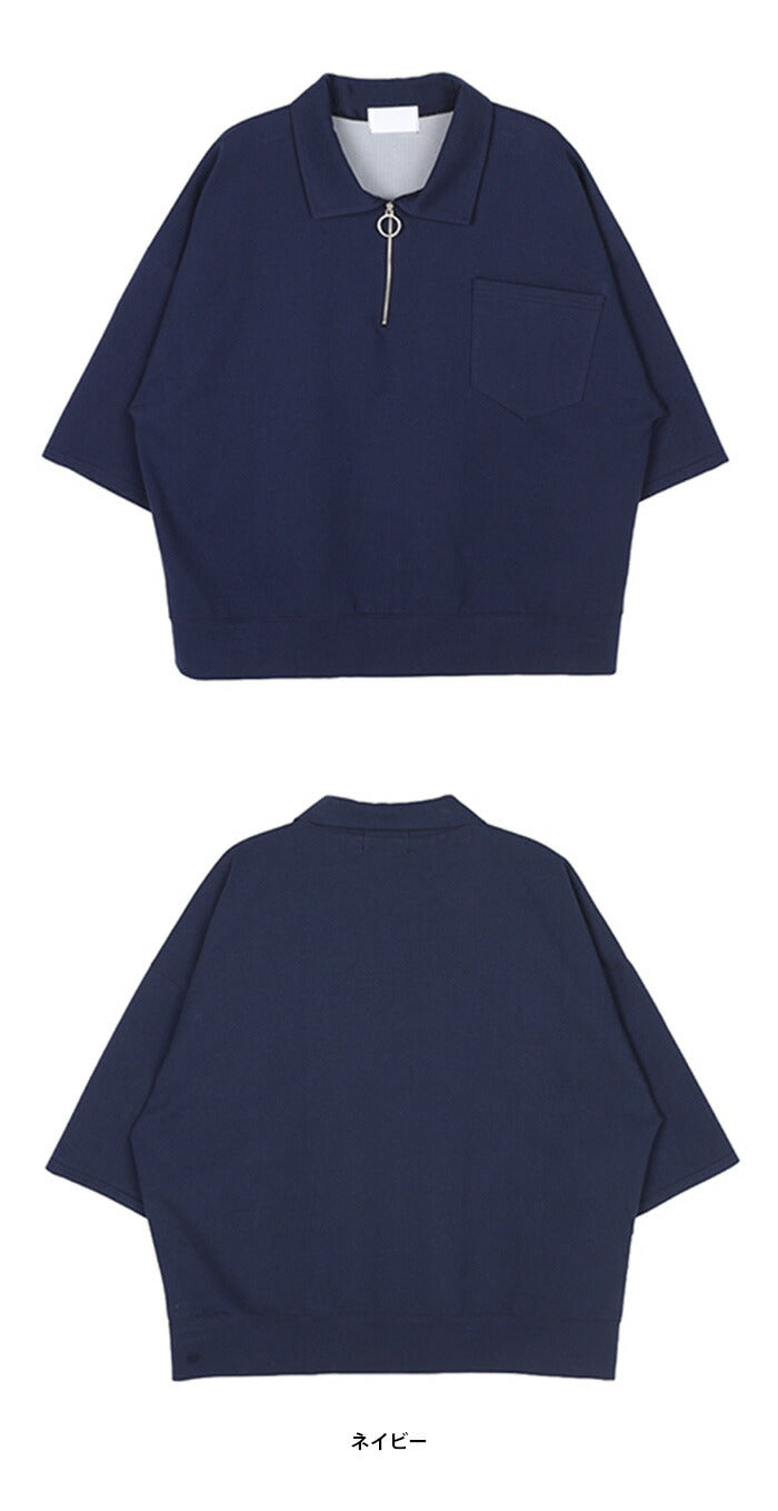 ASCLO(エジュクロ)ASCLO O Ring Zip Collar T Shirt