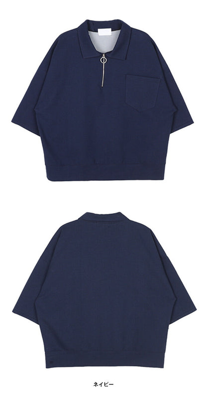 ASCLO(エジュクロ)ASCLO O Ring Zip Collar T Shirt